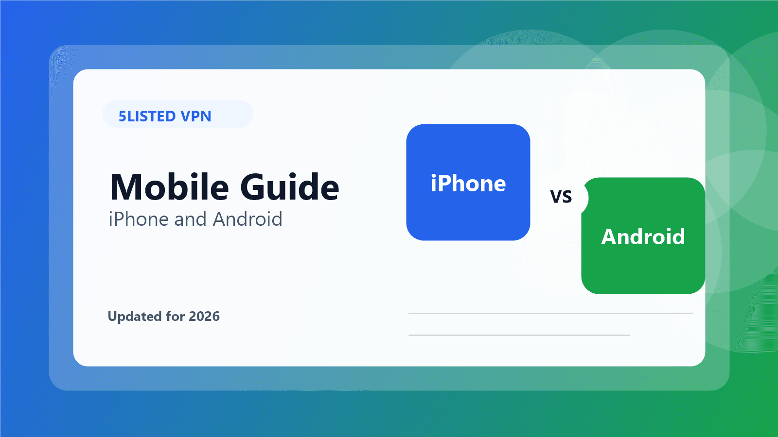 Best VPN for iPhone and Android: Mobile App Comparison - 5listed VPN comparison