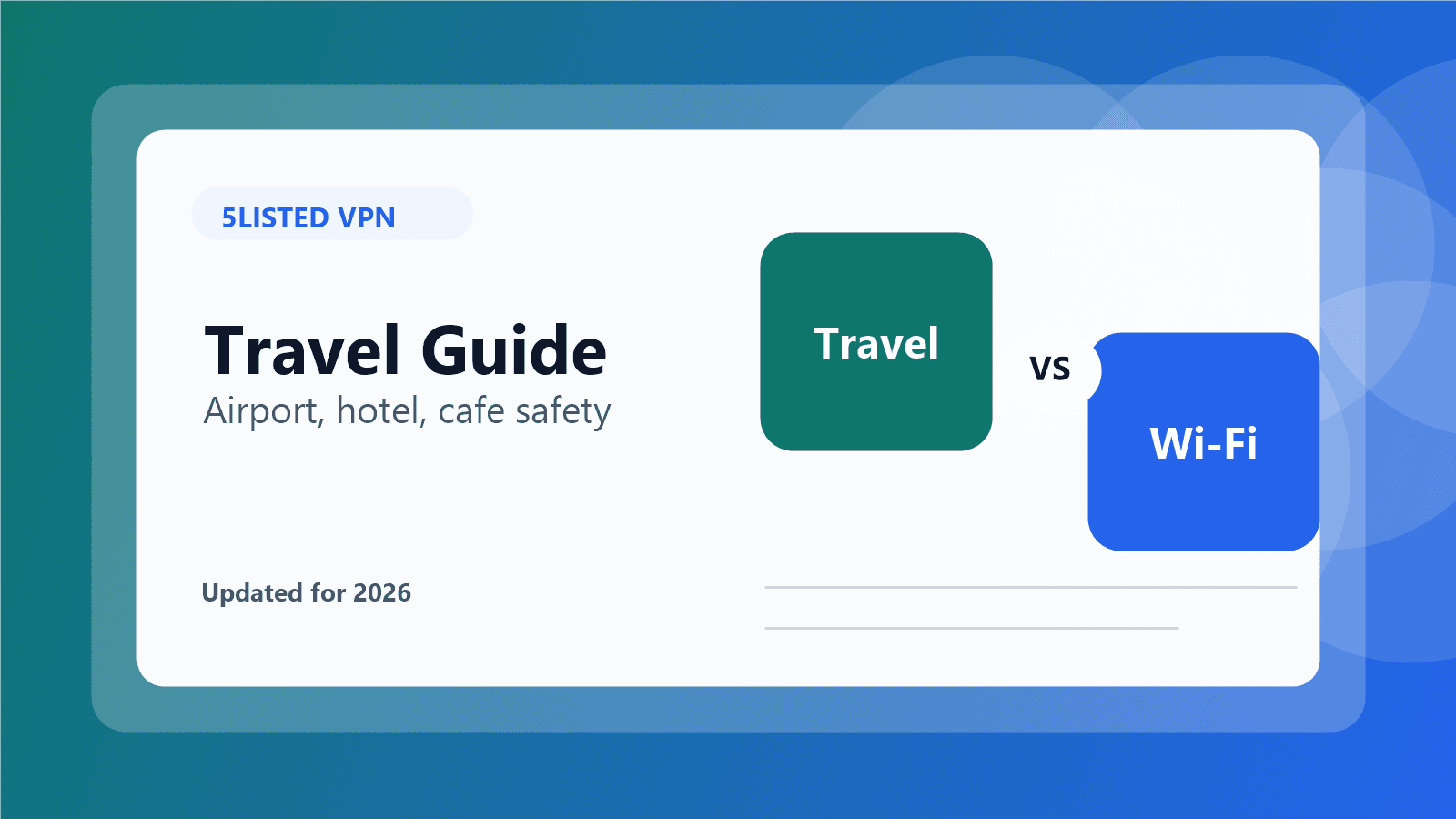 Best VPN for Travel and Public Wi-Fi - 5listed VPN comparison